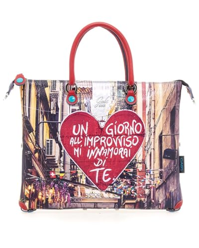 Sac Gabs G3 Plus M en cuir Ruga multicolore rouge : l'excellence italienne transformable
