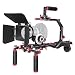 Neewer Film Movie Video Making System Kit for Canon Nikon Sony and Other DSLR Cameras Video Camcorders, Includes: C-Shaped Bracket,Handle Grip,15mm Rod,Matte Box,Follow Focus,Shoulder Rig (Red+Black)