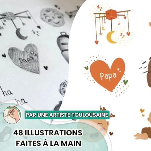 Affiche Mes Premières Fois bébé grand format A3 avec kit de suspension et tampon dateur - 6
