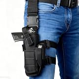 Upgraded Universal Drop Leg Holster, Adjustable Tactical Pistol Thigh Gun Holster, Compatible with 1911, Glock, Sig, Beretta, Ruger, Taurus