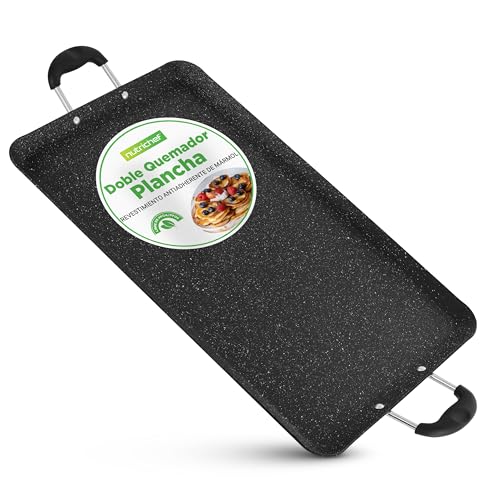 Nutrichef sarten parrilla, Grill, 11”, Anodizada, Asador, Plancha cocina, Antiadherente, Asas reforzadas, Apto para lavavajillas Nutrichef sarten parrilla, Grill, 11”, Anodizada, Asador, Plancha cocina, Antiadherente, Asas reforzadas, Apto para lavavajillas