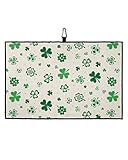 ERXPOOD St. Patrick's Day Golf Towel for Golf Bags with Heavy Duty Carabiner Clip Traditional Vintag