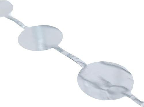 Miniatura 3 de Efavormart - Cortina de cortina para puerta y ventana, cadena redonda plateada, decoración de fiesta de oropel dorado metálico, 3 x 6.5 pies