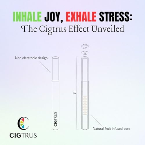 cigtrus quit smoking aid  natural smokeless inhaler  non-electric nicotine-free amp travel-safe  helps reduce cravings replace bad habits amp support lung detox  3-piece fresh spearmint