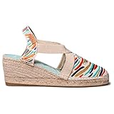 TONI PONS MONTJOI Alpargata de Mujer con cuña y Bordado Multicolor ONA 39