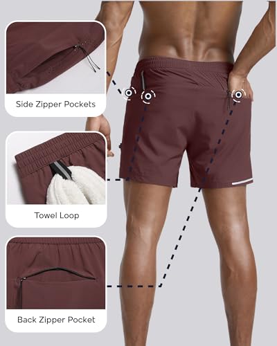 Image of maamgic Men's Athletic Running Shorts with Liner Ultra Lightweight Workout Shorts 5 inch / 7 inch