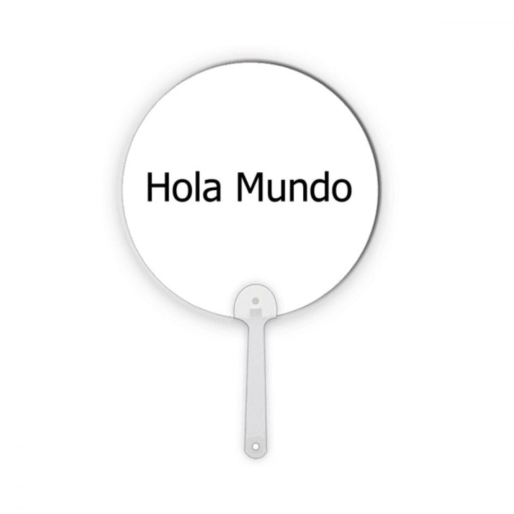 Décoration ronde en plastique no/no Hello World motif espagnol pour habiller un mur