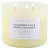Cucumberlilyofthevalleynerolicandlelarge3wicksoyscentedcandle158ozfreshfloralscentedcandleforhomespaupliftingaromatherapystressreliefcandleforwomenmen  Urban Country Home Decor Cucumber lily of the valley neroli candle large 3 wick soy scented candle 158 oz fresh floral scented candle for home spa uplifting aromatherapy stress relief candle for women men  urban country home decor