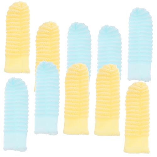 ifundom 10Pcs Dog Toothbrush Finger Sleeve Toothbrush for Small to Large Dogs Care Gentle Removal Fresh Breath for Puppies and Kittens