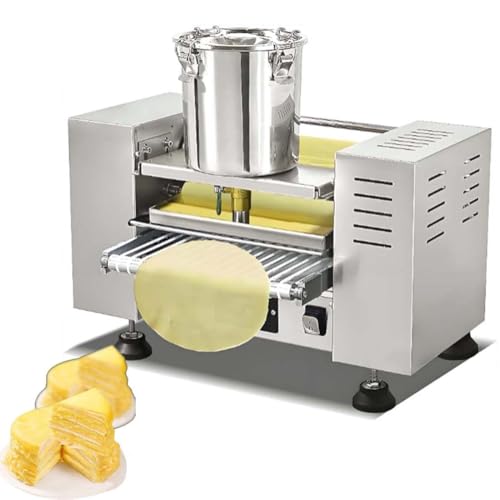 Máquina comercial Mille Crepe para hacer pasteles, máquina automática de corteza de crepé de mil capas, 2800 W, ideal para panaderías y uso en producción