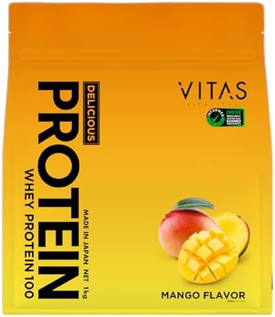 （04:30時点） VITAS (バイタス) ホエイ プロテイン 100 マンゴー風味 WPCプロテイン 国内製造 1kg