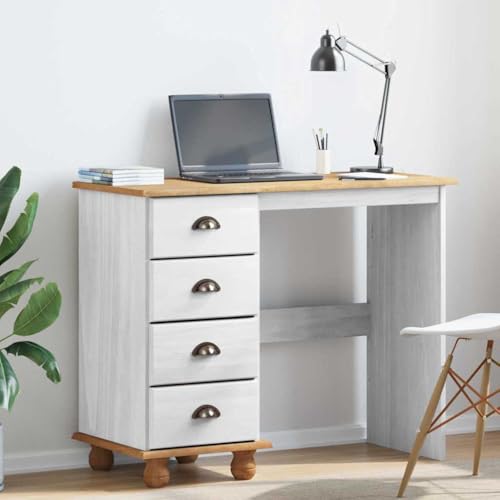 INLIFE Schreibtisch ASKIM Weiß 95 x 40 x 75 cm Massivholz Kiefer,Möbel,Büromöbel,Schreibtische,Weiß,17.2 KG,4105450 INLIFE Schreibtisch ASKIM Weiß 95 x 40 x 75 cm Massivholz Kiefer,Möbel,Büromöbel,Schreibtische,Weiß,17.2 KG,4105450
