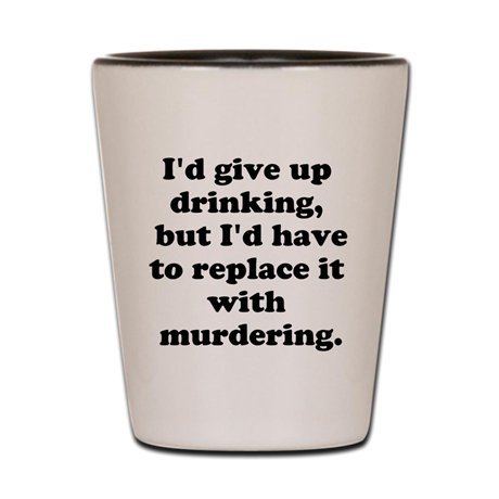 Fire Ball Shot Glass, Recipe Shot Glass, Funny Shot Glasses for Women and Men, Collectible Shot Glass, I'd Give Up