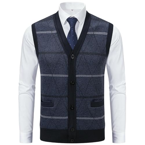 Chaleco de punto para hombre en corte ajustado y tejido cálido