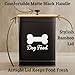 Dog Food Container Airtight 5-7 lb (25 Cup) Capacity - Cute Airtight Dog Food Storage Container with Bamboo Lid & Sturdy Metal Handle - Black Metal Kibble Storage Bin for Dogs up to 50 lbs - Pet Jar