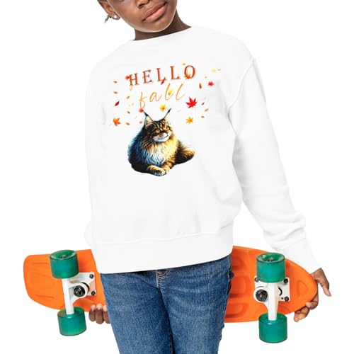 Hello Fall Cat Enjoys Warm Campfire Autumn Night Adult Youth T-Shirt Hoodie Sweatshirt4