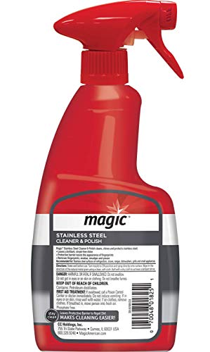 Magic Stainless Steel Cleaner & Polish Trigger Spray - Protects Appliances From Fingerprints and Leaves a Streak-free Shine - 14 fl. Oz.