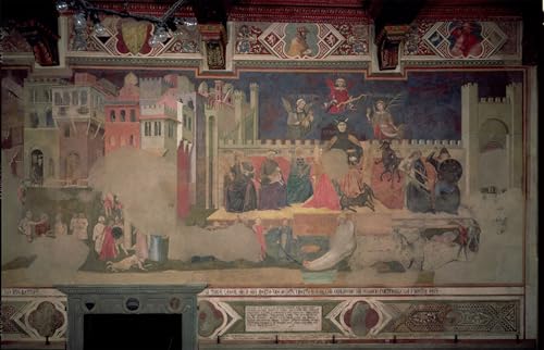 Allégorie du mauvais gouvernement Lorenzetti poster grand format pour mur vide et triste