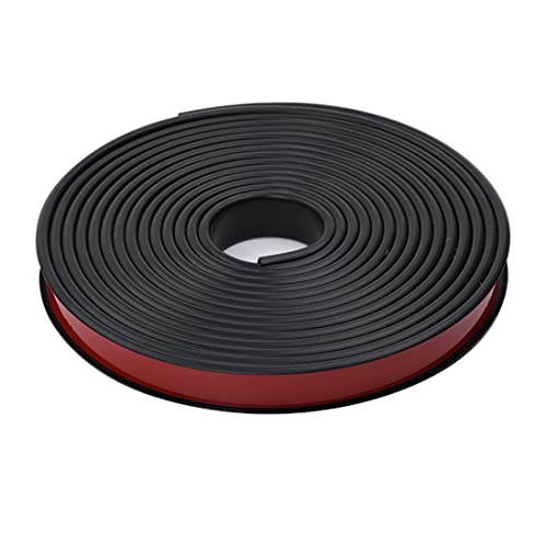 Paraspigoli a forma di U, paraspigoli per tavoli e scrivanie, paraspigoli pieghevole in materiali TPE, autoadesivo, paraspigoli e bordi dei mobili (22 mm x 5 m, nero)