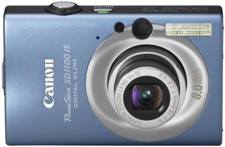 Canon PowerShot SD1100IS 8MP Digital Camera with 3X Optical Image Stabilized Zoom (Blue) (Old Model) (Renewed)