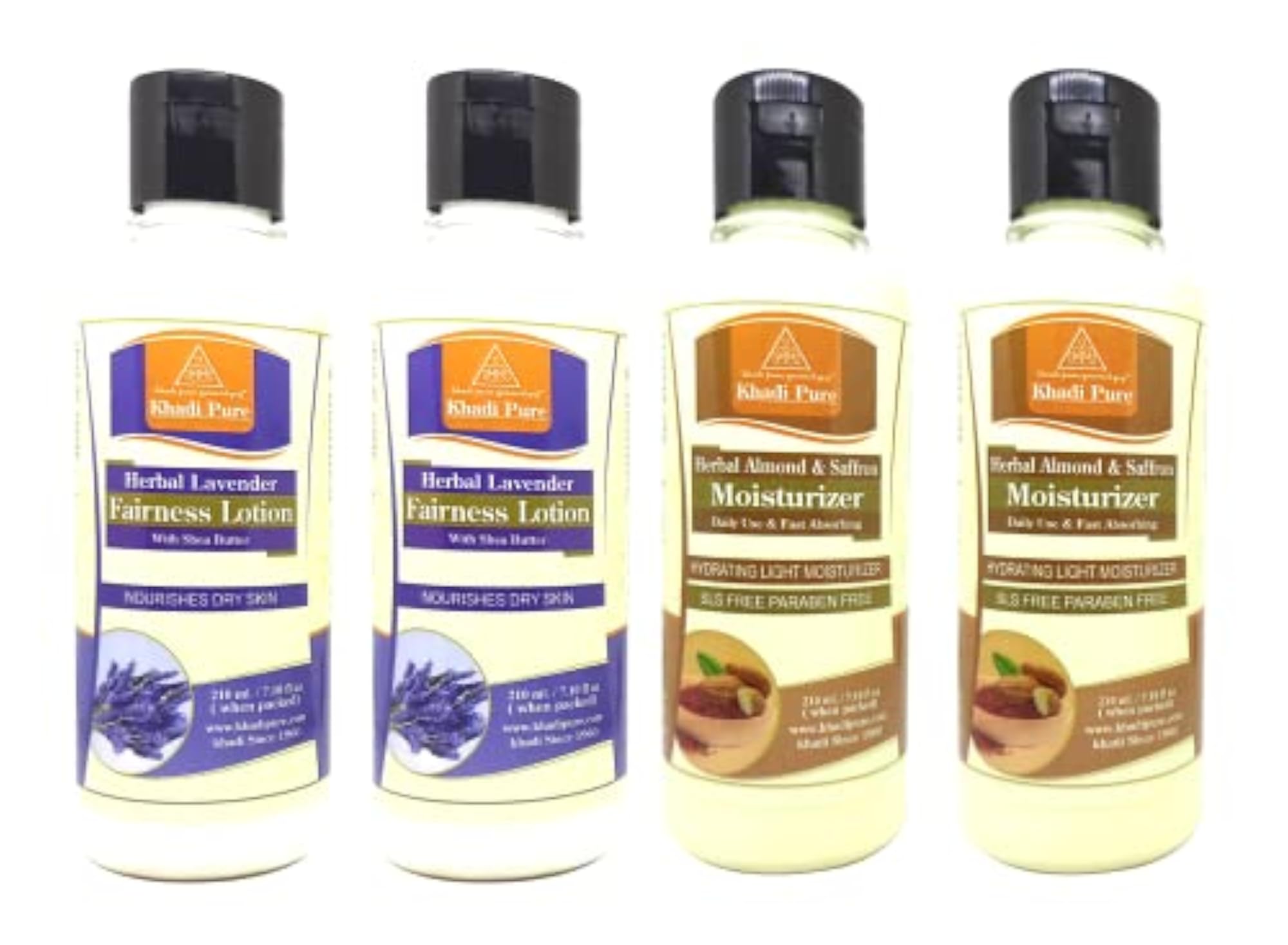 Lavender & Almond Saffron SLS Moisturizing Lotion, Pack of 4