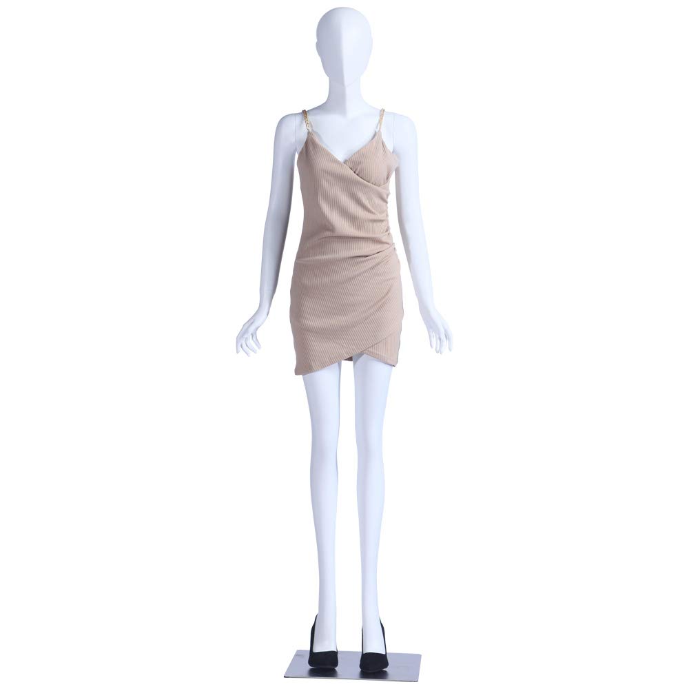 0703 0703 Mannequin de vitrine abstrait peint blanc mat Tête abstraite Homme Femme (0703 Femme debout)