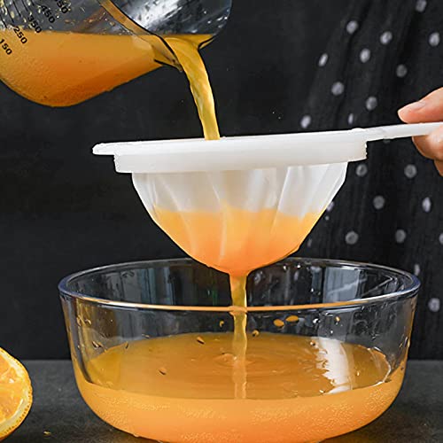 Colador ultrafino, malla de alambre fino, juego de colador de cocina con borde de malla de nailon, cuchara de filtro con mango antideslizante para leche de soja, quinoa, té, sopa, colador, hornear Cover
