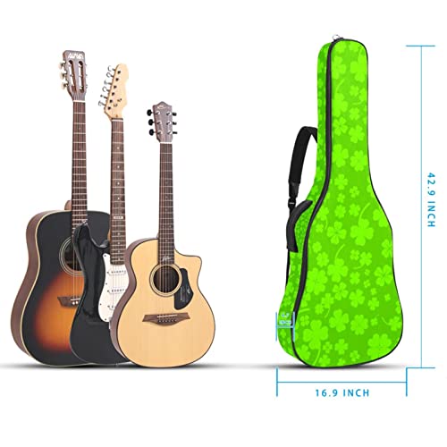 Hondank Housse imperméable pour guitare acoustique avec double bandoulière et poche Motif trèfle à quatre feuilles Vert… - Les Beatles, Paul McCartney, John Lennon, RIngo Starr, George Harrison Hondank Housse imperméable pour guitare acoustique avec double bandoulière et poche Motif trèfle à quatre feuilles Vert… – Image 6