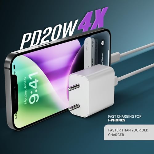 Image of 20W Charger with Type C to C Cable MFi-Certified, 6 Months Warranty with Nylon Braided Cable Compatible with iPhone17,16,15, Air Pro Max Plus Series, iPad & Other Devices By Ailkin