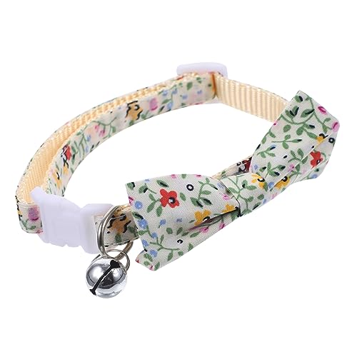 NOLITOY 鈴付き猫首輪 装飾的な猫の首輪を飾る 犬用調節可能な 素敵な子猫の ペットのの装飾 蝶ネクタイの猫の 素敵な子犬の ボウタイベルカラー ポリエステル・ナイロン