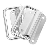 SHINEOFI 2 Stück Edelstahl Klappgriff Metallgriff für Werkzeugkasten Schrank Kisten Tragegriff Faltbar Platzsparend Einfache Montage Robuste Boxgriffe