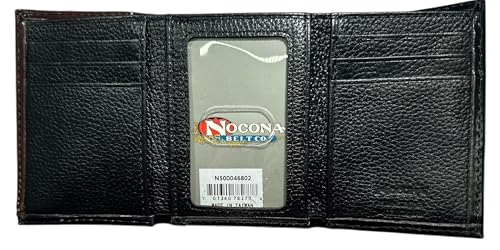 Custom Rugged Cross Nocona Black Cherry Tooled Tri-fold Wallet3