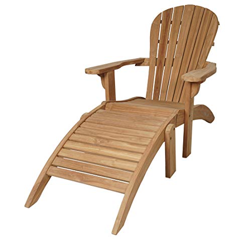 Preisvergleich Produktbild KMH®, Teak Adirondack Chair Classic mit Fußablage (#102029)