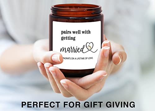 Scented Candle, Pairs Well With Getting Married Candles Gifts For Wedding,Marriage，Soy Candles For Home Scented, Home Decorations, Aromatherapy Candles, Amber Jar Candles(063Cgy) #TOP2