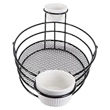 DECHOUS Schwarzer Edelstahl Pommes Frites Korb Frittierkorb Lebensmittelkorb Drahtkorb Gastronomie Snackkorb Für Restaurant Imbiss Tragbarer Langlebiger Servierbehälter