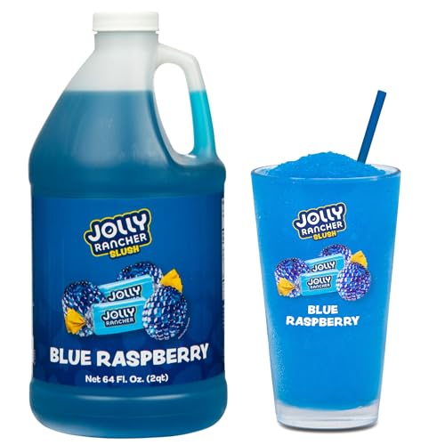 JOLLY RANCHER® Blue Raspberry Frozen Beverage Mix – Fruit Flavor Slushie Mix for Machine, 1/2 Gallon Bottle – Frozen Drink Concentrate, 5:1 Ratio for Slushie & Frozen Drink Machines
