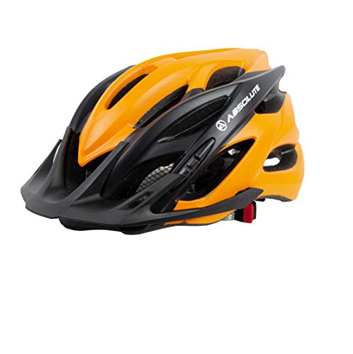 Capacete Ciclismo Led Traseiro e Viseira Tamanho G 58/61cm Absolute Wild (BRANCO E LARANJA)