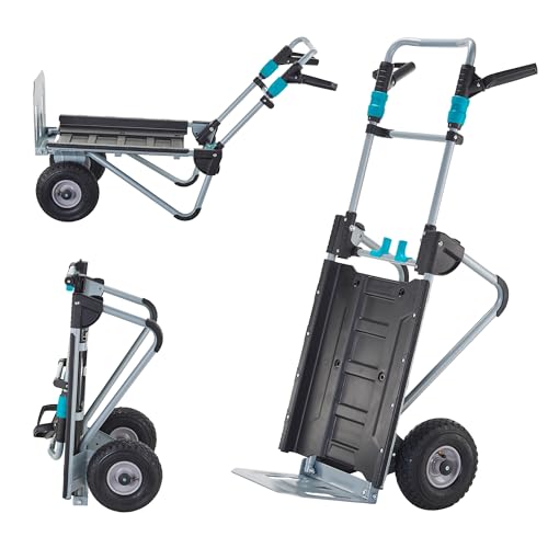 wolfcraft 5535000 -Système de transport TS 2500 - La solution 2-en-1 : diable et chariot