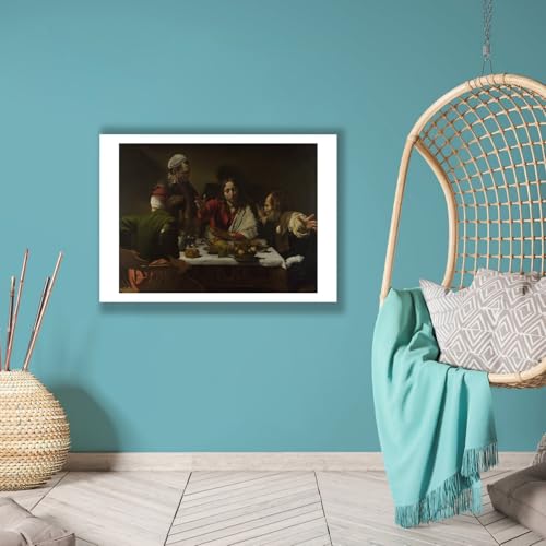 Impression d'art Caravaggio Souper à Emmaüs affiche medium Spiffing Prints satinée - 6