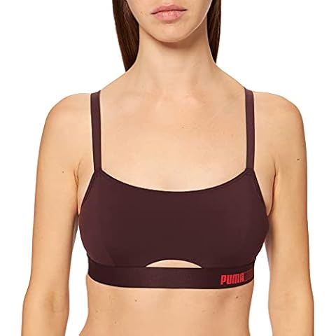 PUMA Camiseta Deportiva Acolchada Bra, Red Combo, S para Mujer con Relleno Preformado Cómodo y Tirantes Ajustables Cover