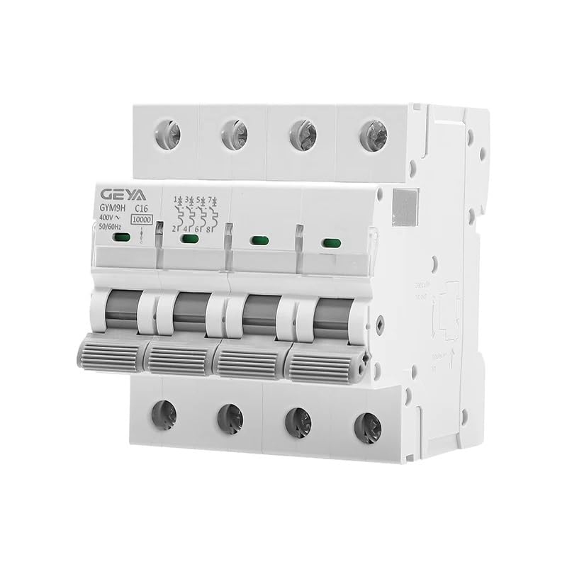 Salvavita Riarmo Automatico Interruttore Automatico MCB 10KA 1P 2P 3P 4P 6A 10A 16A 20A 25A 32A 40A 50A 63A 230V 400V Curva C Differenziale Riarmo Automatico(4 Pole C Curve,6A)