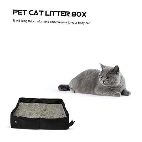 VANZACK Caixa Dobrável Para Gatos Caixa De Areia Para Viagem Forro À Prova D'Água Portátil