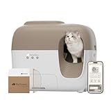 PetSnowy Self Cleaning Cat Litter Tray, Automatic Cat Litter Tray, Robot Litter Box with Odour Control TiO2 System, Auto-Packing, App Control, Large Cats & Multiple Cats Friendly(2025 Premium)