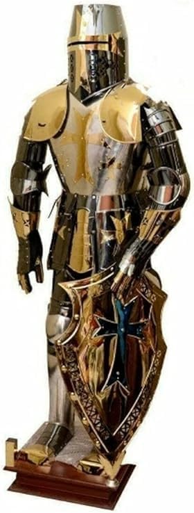 Medieval Night Armor for Cosplay, Role-Play, Stainless Steel Full Body Wearable Armor Suit