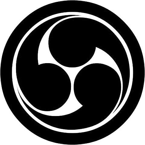 Amazon Co Jp 家紋シール 丸に右三つ巴 6枚入 男性紋 女性紋 子供サイズ 黒地用 白地用 貼付け家紋 着物用 Kom115 ファッション