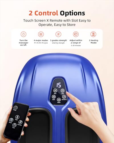 PangBahay Shiatsu Foot Massager for Neuropathy with Heat and Remote Control