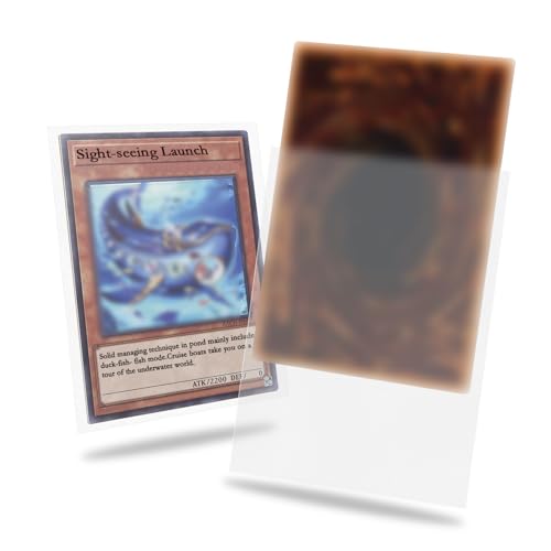 Clear Card Sleeve 200 Pack Compatible with Yu-gi-oh Card Sleeve Japanese Small Card Sleeves Photocard Sleeves 62x89mm, Back Textured Perfect Shuffling, Protect Your Japanese Sized Never Tear by Fabmaker - Used condition - US$11.90
