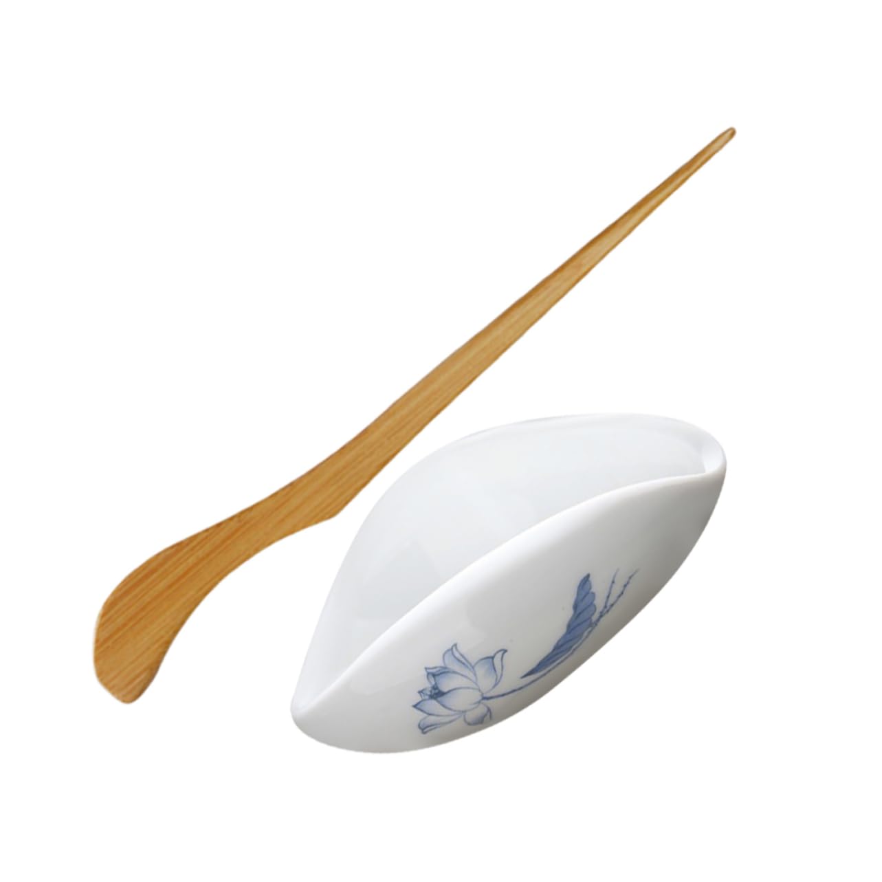 OSOLADY Coffee Bean Dosing Scoop Vintage Ceramic Tea for Tea Leaves Coffee Display Elegant Tea Accessories present for Tea Enthusiasts Decorative Tea Plate