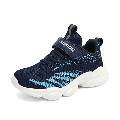 AXUSKY - AXUSKY Boys Girls Running Shoes Kids Running Tennis Shoes Athletic Sneakers for Boys Girls Lightweight Breathable Walking Shoes Non-Slip Sneakers for Boys and Girls (Toddler/Little Kid/Big Kid) Blue