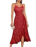 DRESSTELLS Women's Sequin Cocktail Dresses, Sparkly Formal Wedding Guest Prom Party Modest Evening Gown Long Dress for Teen Glitter Burgundy L